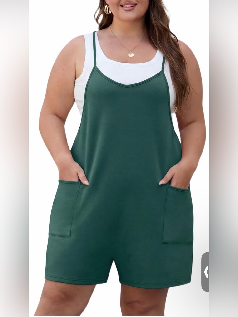 Casual Dark Green Women's Racerback Romper